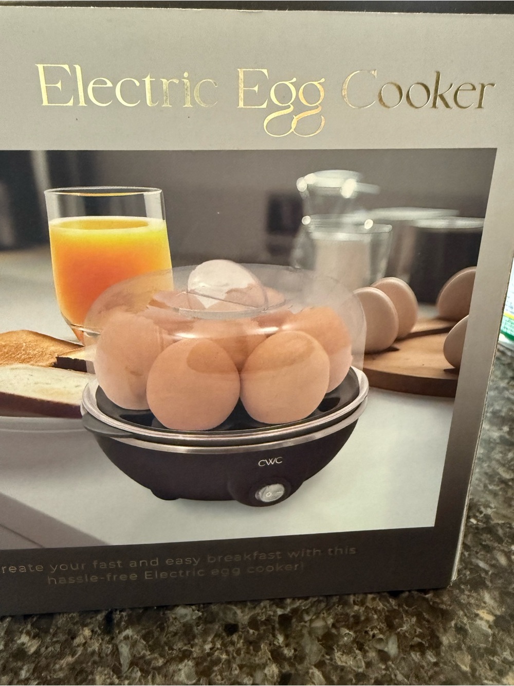 CWC Electric Egg Cooker in Black